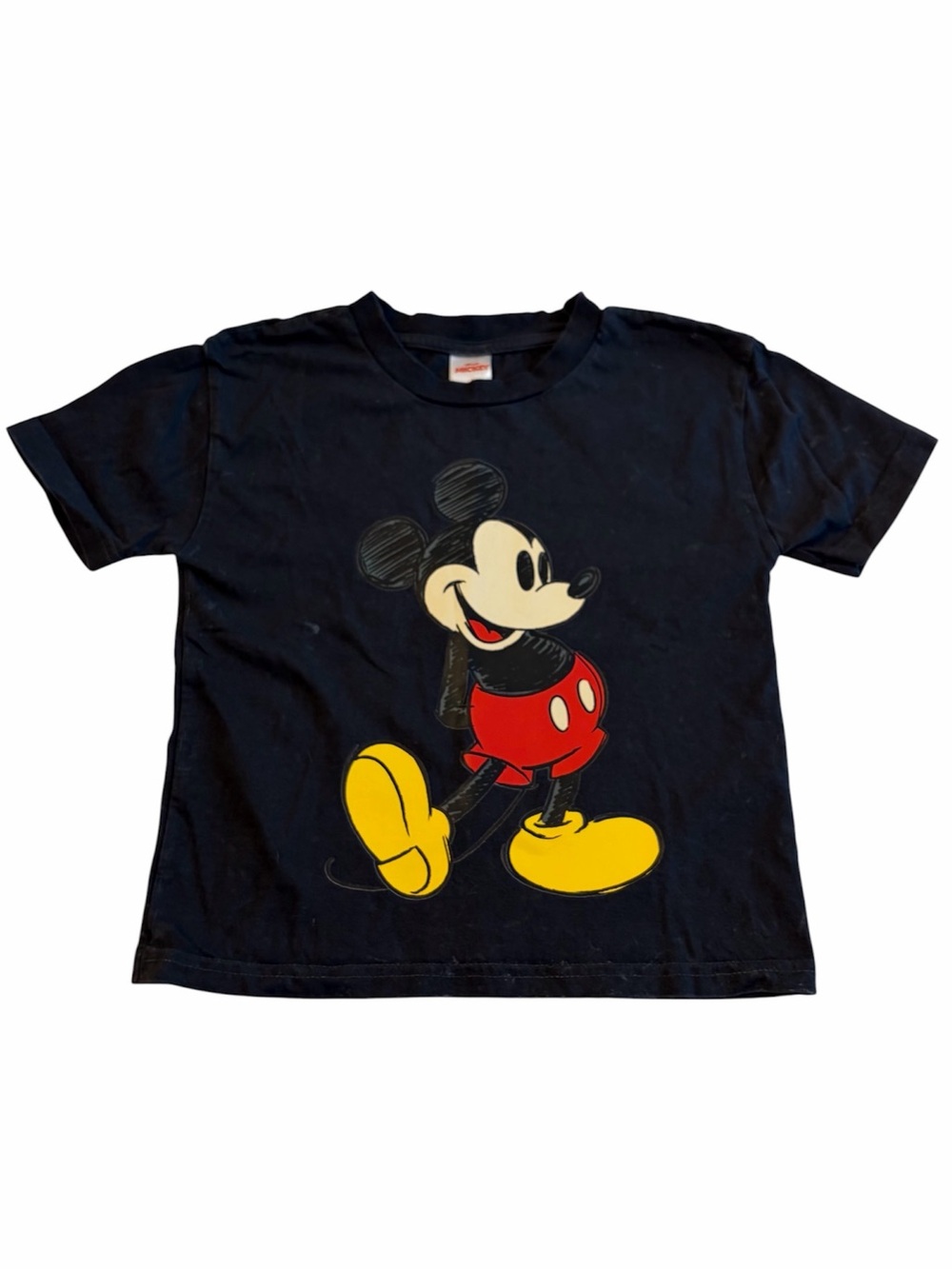 Disney Kids Black Wash 100% Cotton Mickey Mouse and Pluto Graphic T-shirt Boys 6 - Picture 13 of 13